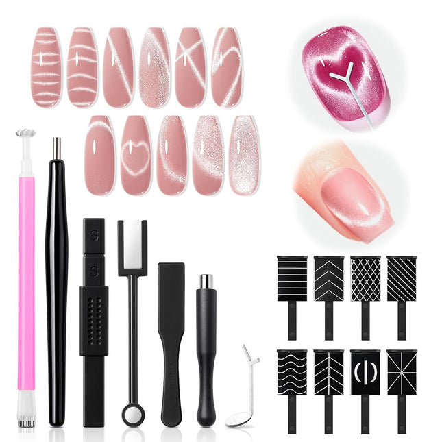 15PCS Cat Eye Nail Magnet Set for DIY Gel Polish Effects