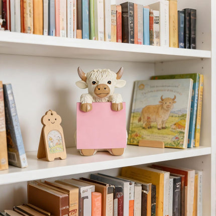 Highland Cow Pop-Up Sticky Note Dispenser with 100 Sheets