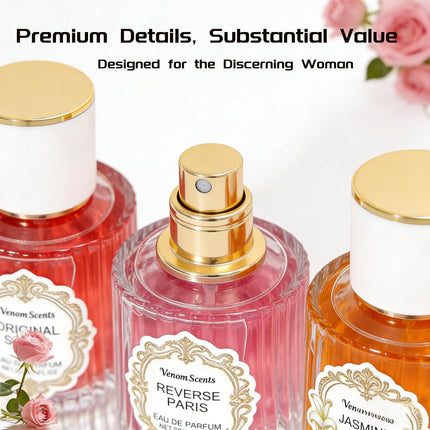 3-Piece Pheromone Eau de Parfum for Women - Jasmine, Lily & Peony