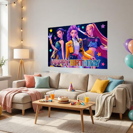 Movie Hunter Birthday Banner Backdrop, 5x3 ft