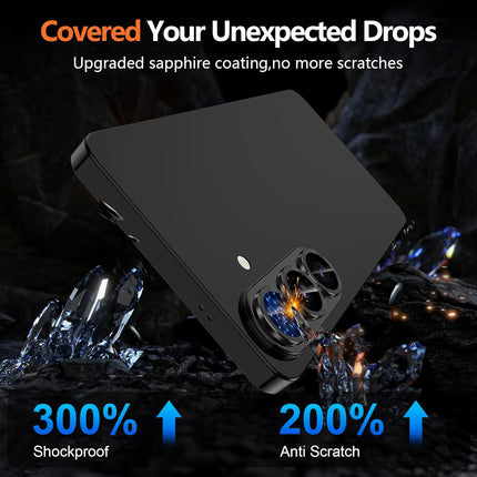 S26 Camera Lens Protector Set - Black Metal Ring Tempered Glass