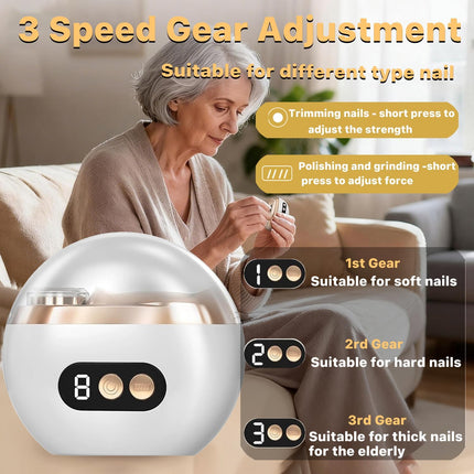 SourceToHome FuenteACasa Electric Nail Clipper, Electric Nail Clippers for Seniors — Home & Lifestyle