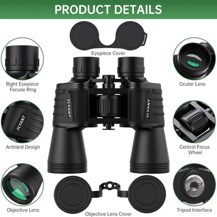TerraBound TierraRumbo 20x50 High Powered Binoculars for Adults, Waterproof Compact Binoculars — Outdoor & Adventure