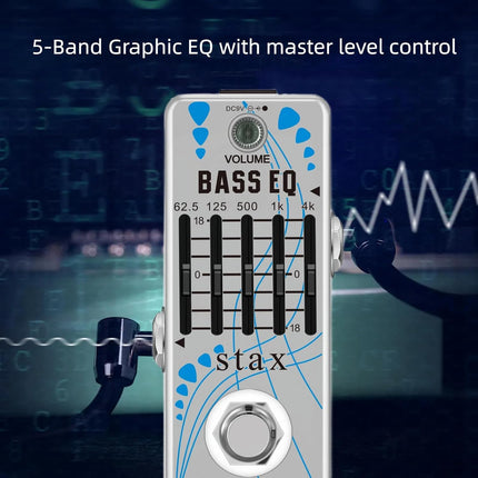 SourceToHome FuenteACasa Stax Equalizer Guitar Pedal Analog 5 Band Graphic EQ Guitar Effects Pedals — Home & Lifestyle