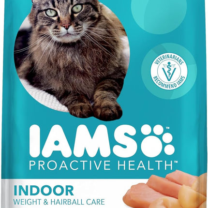 Indoor Weight & Hairball Care Dry Cat Food with Chicken & Turkey, 7 lb Bag