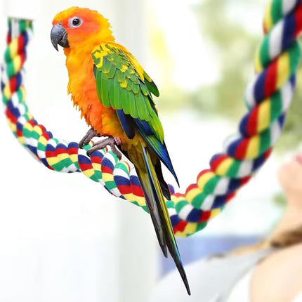 40-Inch Bendable Cotton Bird Rope Perch Swing Set