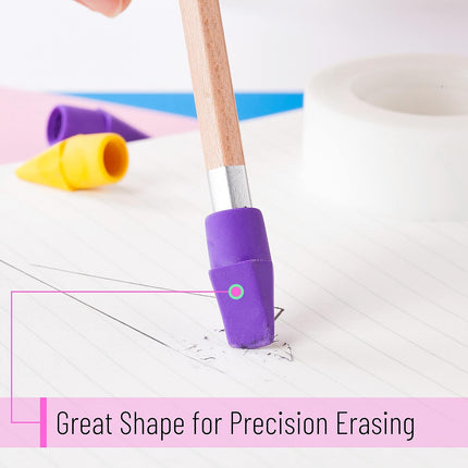 Pencil Top Erasers, 120 Pack, Latex-Free, No-Smudge