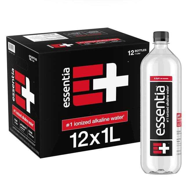 Ionized Alkaline Bottled Water, 9.5 pH Until Opened, 99.9% Pure, 12-Pack