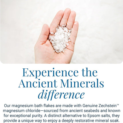 ZenPulse PulsoZen Ancient Minerals Magnesium Bath Flakes of Pure Genuine Zechstein Chloride — Health & Wellness