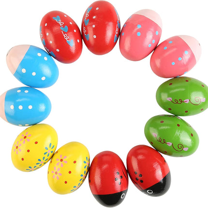 Wooden Egg Shakers Hand Musical Maracas Percussion Instruments