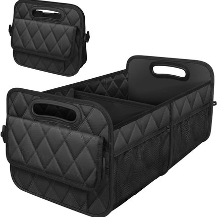 50L Waterproof Polyester Car Trunk Organizer in Black