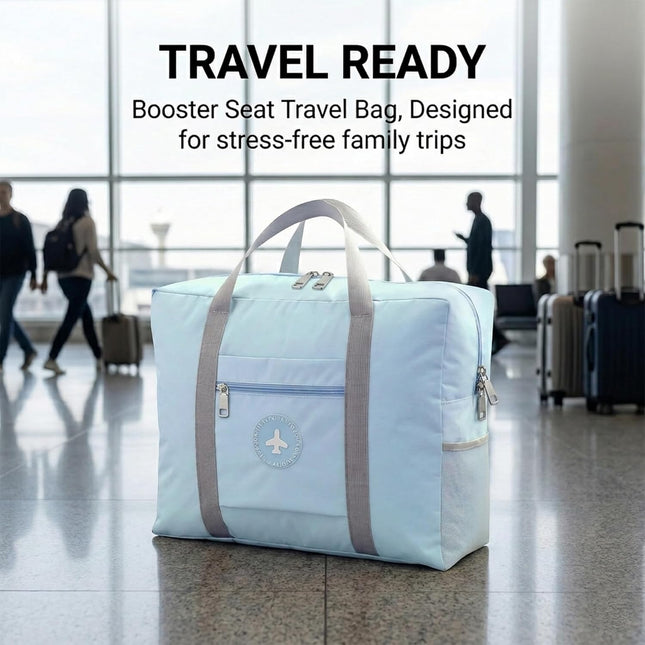 Blue Backless Booster Seat Travel Bag