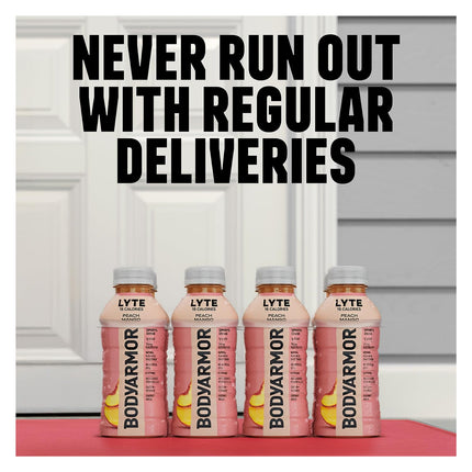 Peach Mango Lyte Electrolyte Drink, 16 fl oz Bottles, 12 Pack