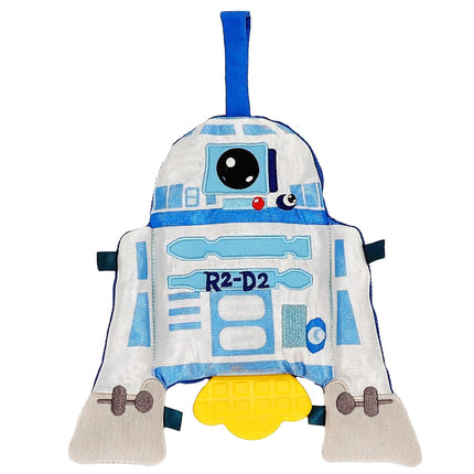 On-the-Go Sensory Toy with Teether, Crinkle Sounds, Ribbons & Strap
