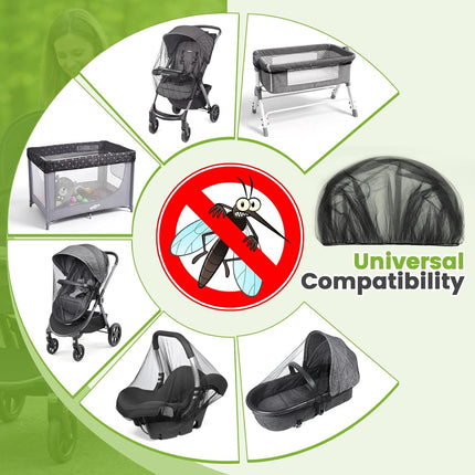 3-Pack Universal Black Baby Mosquito Netting