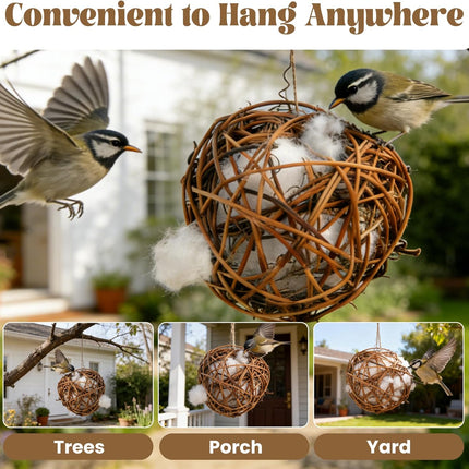 SourceToHome FuenteACasa Bird Nesting Material, Hummingbird Nesters Natural Nesting Material Holder — Home & Lifestyle