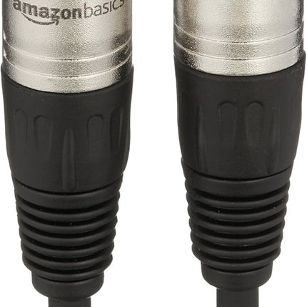 XLR Male to Female Balanced Microphone Cable, 6 Foot, Black