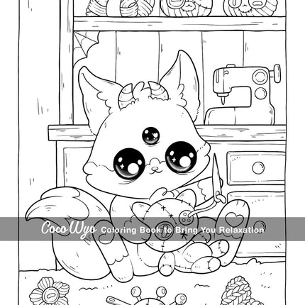Creepy Cutie Gothic Kawaii Coloring Book for Adults and Teens