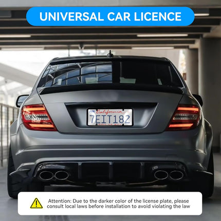 Clear License Plate Covers 2 Pack with Spare, Anti-Rattle Pads & Hardware