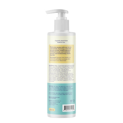 Baby Premium Shampoo & Wash, Gentle Coconut Vanilla Scent, 10 oz Bottle
