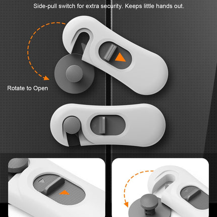 5-Piece White Child Proof Fridge and Cabinet Door Locks
