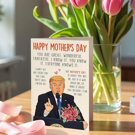 SourceToHome FuenteACasa Funny Mothers Day Card, Humor Mothers Day Gifts for Mom from Daughter Son — Home & Lifestyle