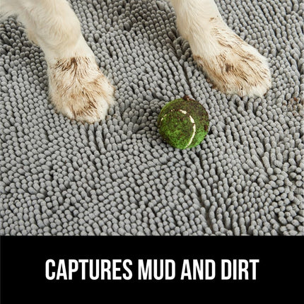 SoakSTOPPER Dog Door Mat, 24x17 Grey