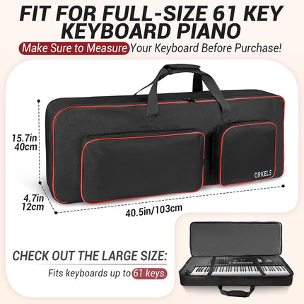 61-Key Keyboard Case with 10mm Padding