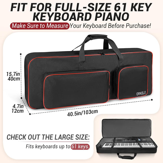 61-Key Keyboard Case with 10mm Padding