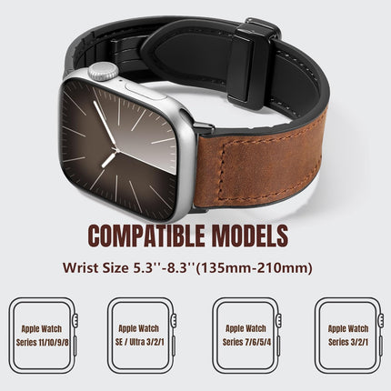 Magnetic Genuine Leather Smartwatch Band