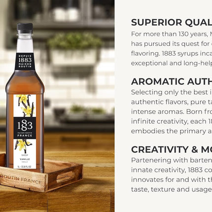 SourceToHome FuenteACasa 1883 Maison Routin Syrup for Drinks, Made In France (33.8 Fl Oz — Home & Lifestyle