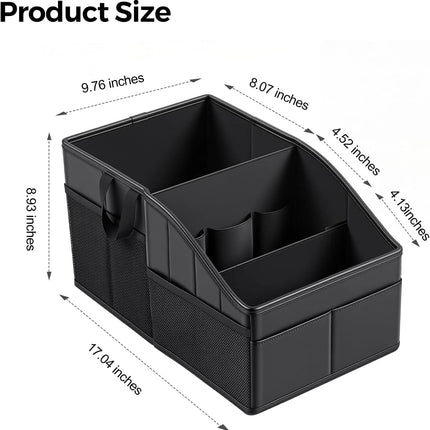 Sturdy Leather Car Backseat Organizer