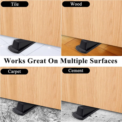 Door Stoppers for Bottom of Door, Rubber Wedge Door Stops