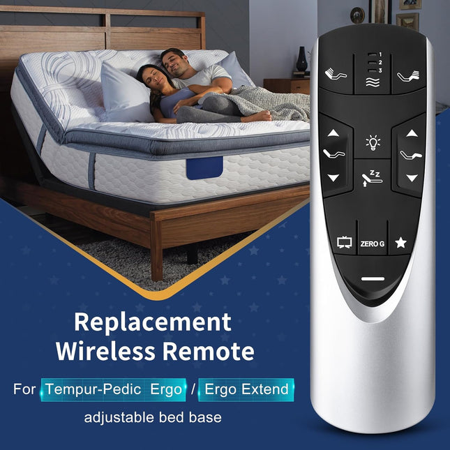 NexWave OndaNex Replacement Remote for Tempurpedic Ergo/Ergo Extend Adjustable Bed Base — Smart Tech