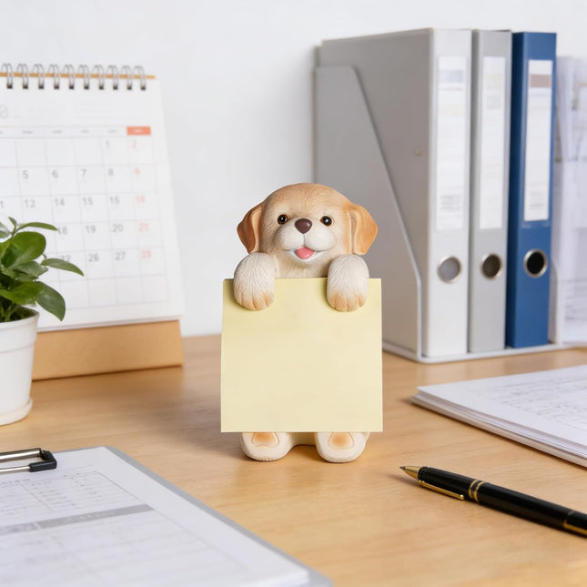 Labrador Dog Pop-Up Sticky Note Dispenser with 100 Sheets