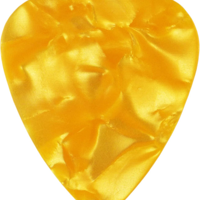 Celluloid Yellow Pearl Guitar or Bass Pick 0.71 mm Medium Gauge 351 Shape 12 Pack