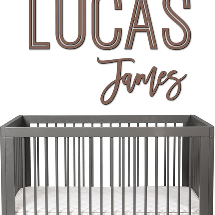 Personalized Wooden First and Middle Name Nursery Sign