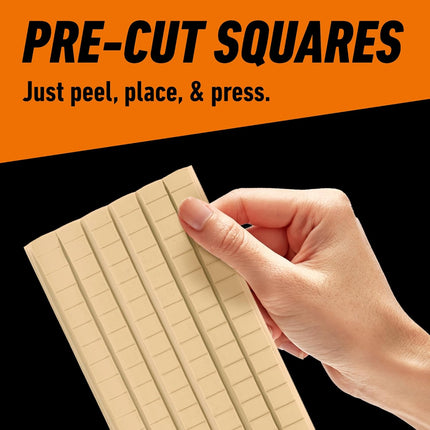 Natural Tan Removable Mounting Putty, 168 Pre-Cut Squares