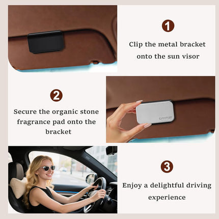 Car Air Freshener - Stone Air Freshener for Visor Clip-Long Lasting Car Odor — Auto & Moto