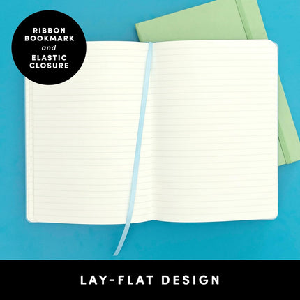 Black Hardcover Lined Journal Notebook, 160 Pages