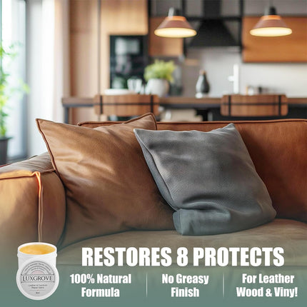GlowEssence EsenciaLuz LUXGROVE® Leather & Furniture Repair Salve & Brush Set — Beauty & Self-Care