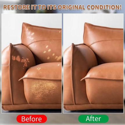 Light Brown Leather Recoloring Balm for Furniture and Car Interiors