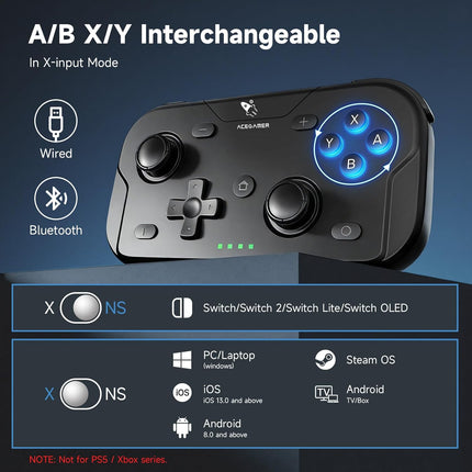 2 Pack Wireless Pocket Controller Gamepads with Gyro