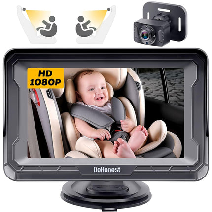 Baby Car Camera HD 1080P Rear-Facing Monitor with Night Vision