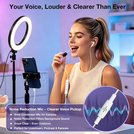 NexWave OndaNex KM08 Portable In-Ear Monitor Live Streaming & Karaoke Headset with Mic — Smart Tech