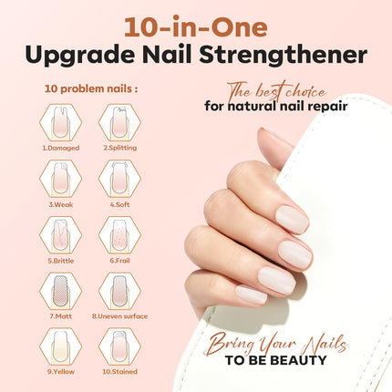 Milky White Nail Strengthener and Repair Polish, 15ml