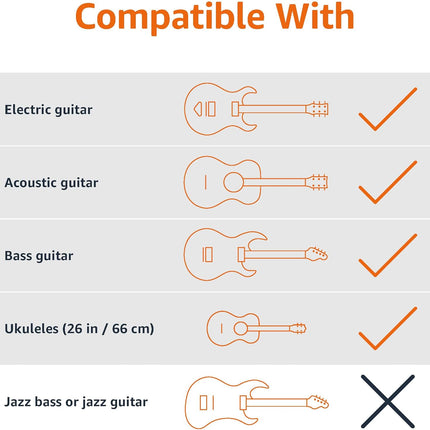 Height Adjustable Portable Foldable Guitar Stand, Black