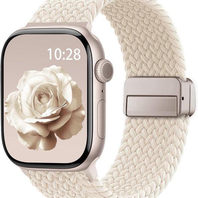 Braided Stretchy Smartwatch Band with Magnetic Sport Strap