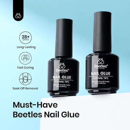 SourceToHome FuenteACasa Beetles Gel Polish 9 In 1 Gel Nail Glue for Clear Acrylic Nail Tips 2 Pcs — Home & Lifestyle