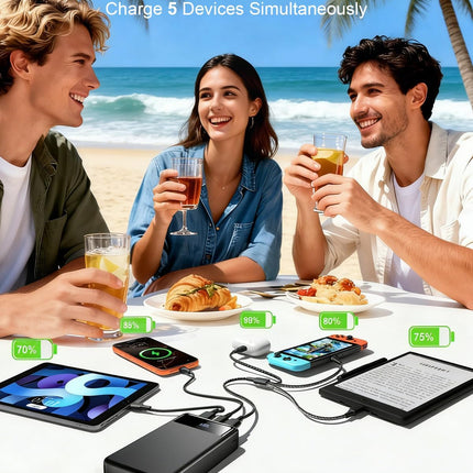Portable Charger Power Bank, 60,000mAh 22.5W Fast Charging, Black
